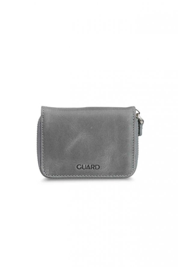 Guard Antik Gri Mini Unisex Bozuk Paralıklı Cüzdan Hakiki Deri P2269 ürün görseli 1