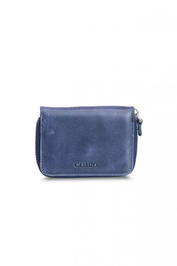 Guard Antik Lacivert Mini Unisex Bozuk Paralıklı Cüzdan Hakiki Deri P2269 ürün görseli 1