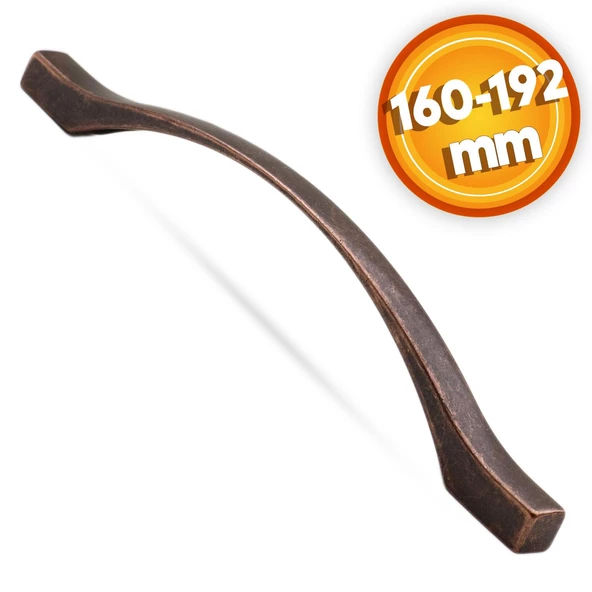 Kartaca 160-192 mm Eskitme Antik Bakır Metal Mobilya Mutfak Çekmece Dolap Kulpu Kulbu Kulpları ürün görseli 1