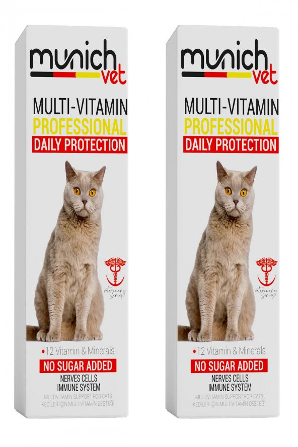 2li Set Kedi Multi Vitamini 100 Gr. Multi Paste(MEMNUNİYET GARANTİLİ) Kediler Için Multi Vitamin ürün görseli 1