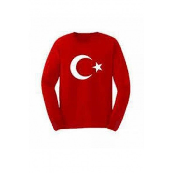 Ay Yıldız Türk Bayraklı Tişört 29 Ekim 10 Kasım 23 Nisan Gösteri Tişörtü ürün görseli 1