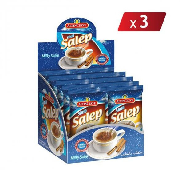Sütlü Salep Tek Kullanımlık İçecek Tozu (20 x 17 Gr) - 3 LÜ PAKET