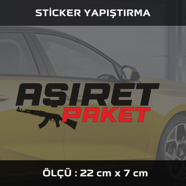 AŞİRET PAKET -  2 adet sticker etiket araba motosiklet kask cam dolap uyumlu yapıştırma ürün görseli 1