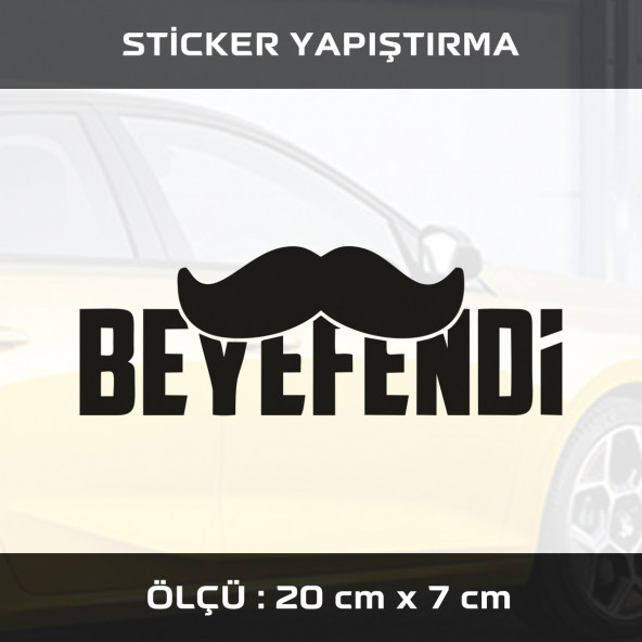 BEYEFENDİ -  2 adet sticker etiket araba motosiklet kask cam dolap uyumlu yapıştırma ürün görseli 1