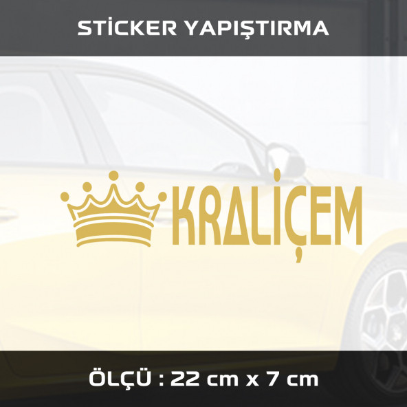 KRALİÇEM -  2 adet sticker etiket araba motosiklet kask cam dolap uyumlu yapıştırma ürün görseli 1