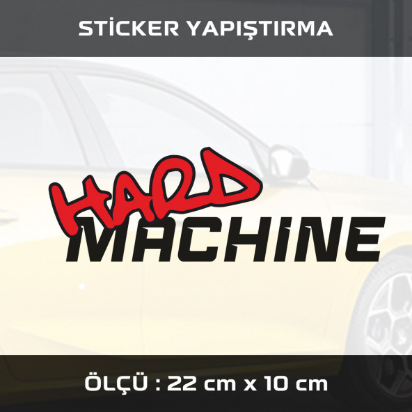 HARD MAKİNE -  2 ADET sticker etiket araba motosiklet kask cam dolap uyumlu yapıştırma ürün görseli 1