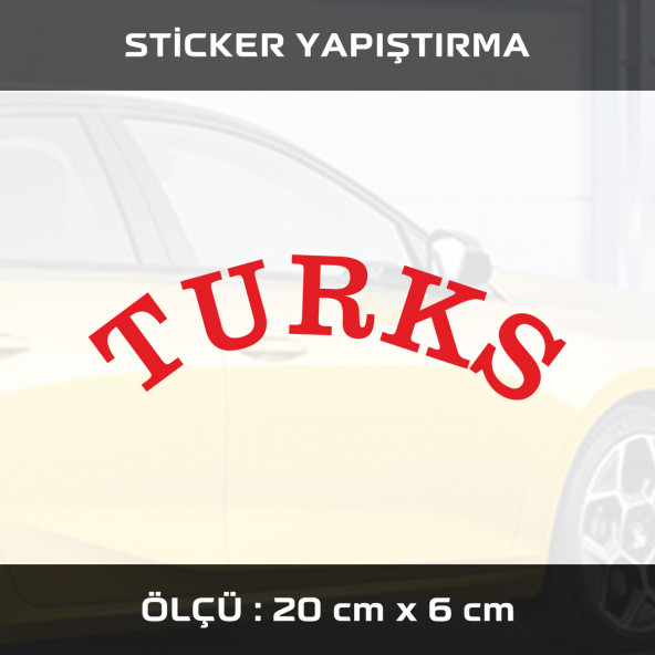 TÜRK YAZI -  2 ADET sticker etiket araba motosiklet kask cam dolap uyumlu yapıştırma ürün görseli 1