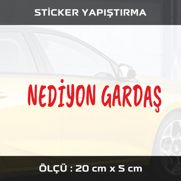 NE DİYON GARDAŞ -  2 ADET sticker etiket araba motosiklet kask cam dolap uyumlu yapıştırma ürün görseli 1