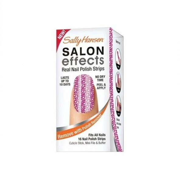 Sally Hansen Salon Effects - Gerçek Ojeden Yapılan Desenli Tırnak Bantları - Cross My Heart 4422-05 ürün görseli 1