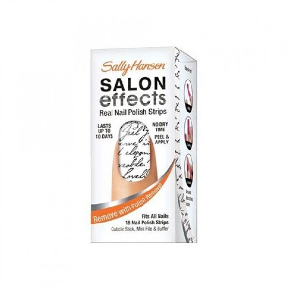 Sally Hansen Salon Effects - Gerçek Ojeden Yapılan Desenli Tırnak Bantları - Love Letter 4408-49 ürün görseli 1