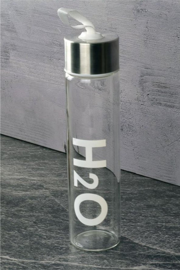 Tohana Metal Kapaklı Cam Matara 450 ml Beyaz H2O81455 ürün görseli 1