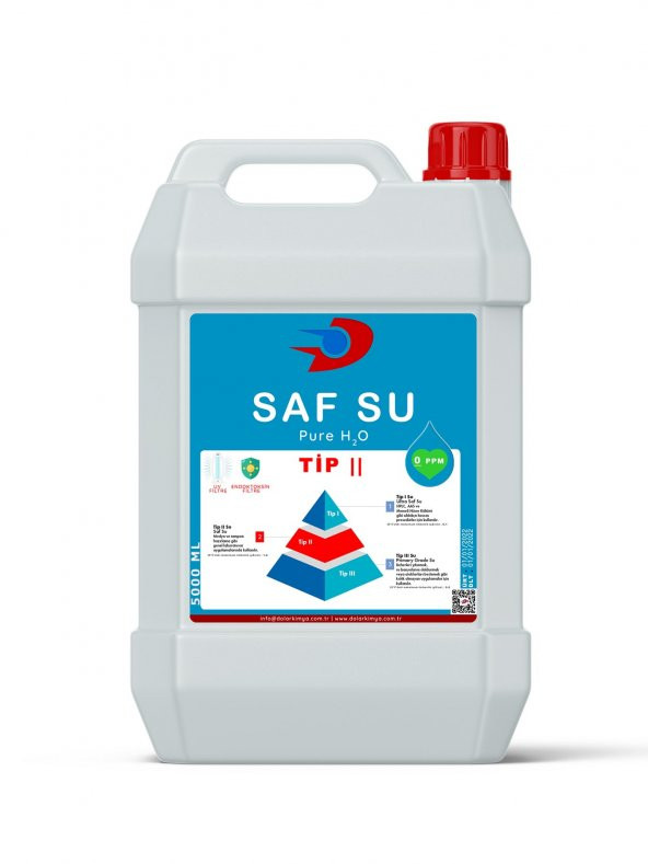 Saf Su - 5 Litre - 0 PPM (Distile Saf Su,Akü Suyu,Ütü Suyu) ürün görseli 1