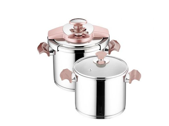 Aryıldız Milano Kanka Düdüklü Tencere 3.5 Lt+5,5 Lt-Rose-Gold ürün görseli 1
