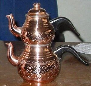 Bakır Çay Demlik Takımı ürün görseli 1