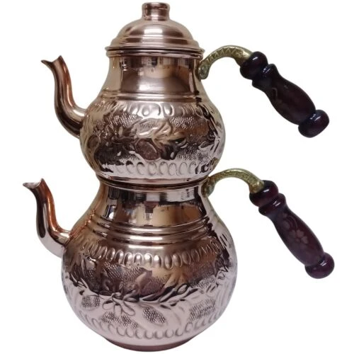 Bakır Çay Demliği Takımı ürün görseli 1