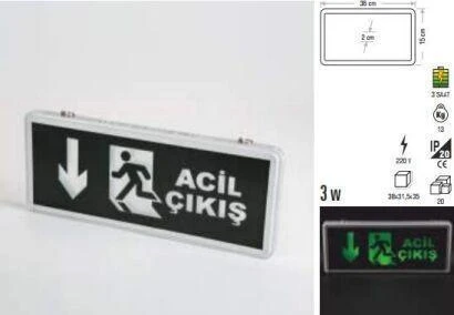 Acil Çıkış Lambası ürün görseli 1