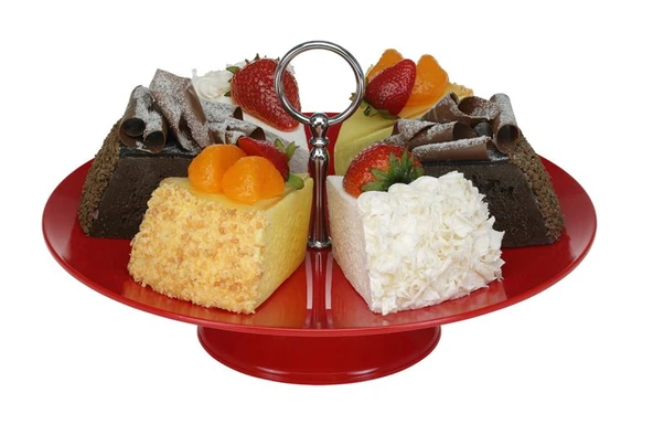 Professional Gastronomi Teşhir Tepsisi Ayaklı Yuvarlak  PC - 30 cm BO384 ürün görseli 1