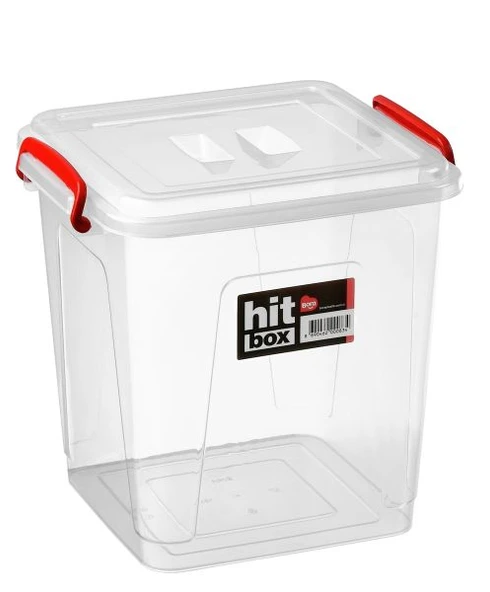 Hit Box Gıdaya Uygun Kare Kapaklı Kasa No:16 - 19,5 Lt BO446 ürün görseli 1