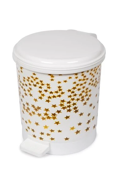 Mono Tone Pedallı Çöp Kovası Desenli No:1 - 6 Lt BO197 ürün görseli 1