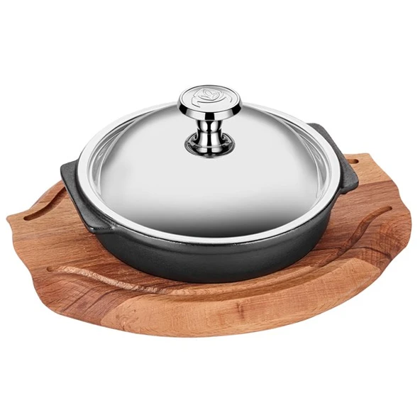 DÖKÜM DEMİR GÜVEÇ 16CM +P.KAPAK +NİHALE ürün görseli 1