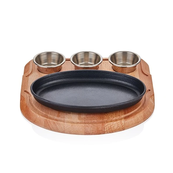 D.DEMİR OVAL FAJİTA 23*14CM + SOSLUKLU NİHALE ürün görseli 1