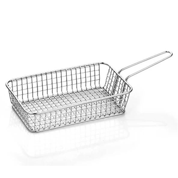 PASLANMAZ DİKDÖRTGEN SIĞ SUNUM SEPETİ 20*12*4CM ürün görseli 1