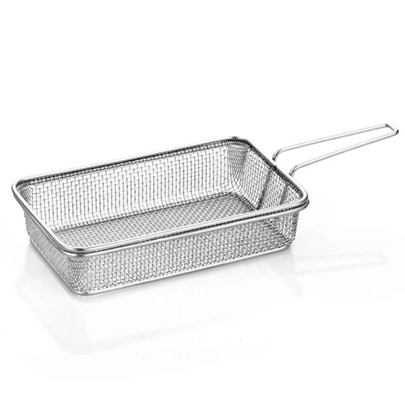 PASLANMAZ DİKDÖRTGEN SIĞ HASIR S.SEPETİ 20*12*4CM ürün görseli 1