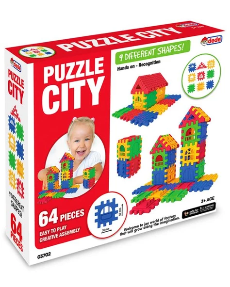 Dede Puzzle City 64 Parça 03702 ürün görseli 1