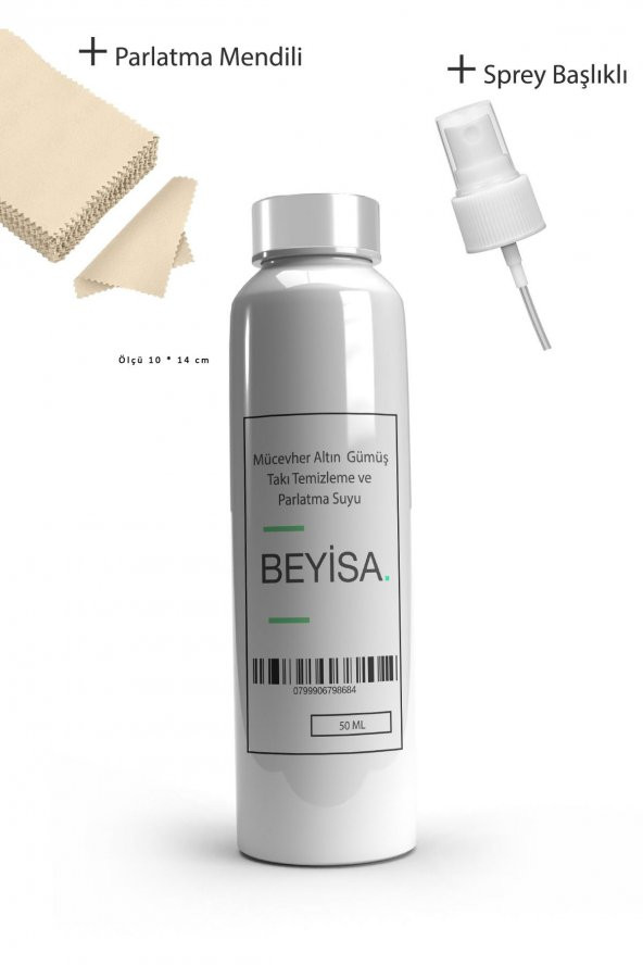 Mücevher Altın ve Gümüş Takı Temizleme ve Parlatma Suyu 50 ml ürün görseli 1