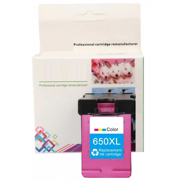 HP 650XL (CZ102AE-1015-1515-1516-2515-2545-2546-2645-3515-3545-4645) Muadil Renkli Kartuşu ürün görseli 1