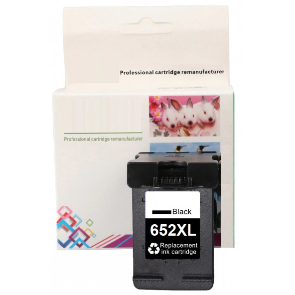 HP 652XL-F6V25AE (1115-2135-2136-3635-3636-3775-3785-3787-3790-3835-4535-4675-5075-5085-5275-5675) Muadil Siyah Kartuşu ürün görseli 1