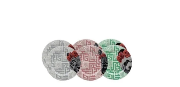 DECORİUM 6 Parça Servis Tabağı Kaplan-Panda-Zebra ürün görseli 1
