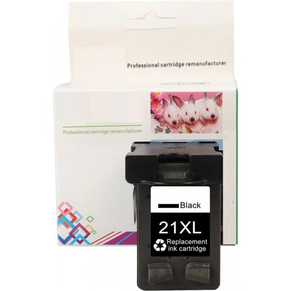 HP 21XL-C9351CE -3940-4355-D1530-D2360-D2460-F2180-F380-F4180-PSC 1410 Muadil Siyah Kartuşu ürün görseli 1