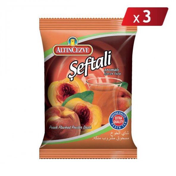 Altıncezve Şeftali Aromalı İçecek Tozu 250 Gr - 3LÜ PAKET ürün görseli 1