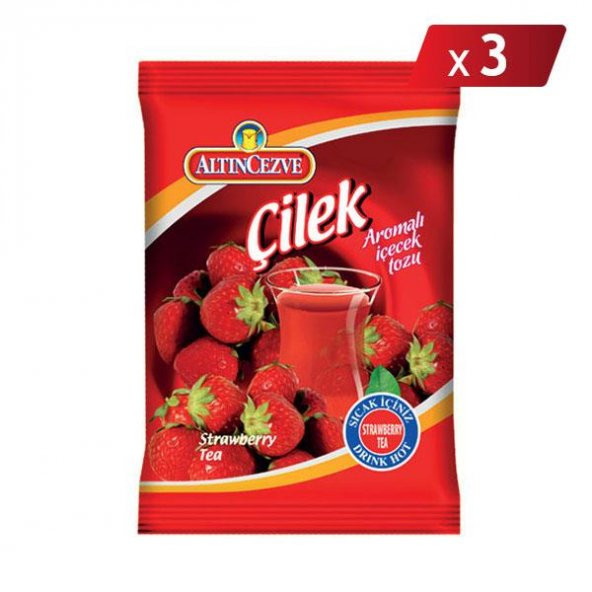 Altıncezve Çilek Aromalı İçecek Tozu 250 Gr - 3LÜ PAKET ürün görseli 1