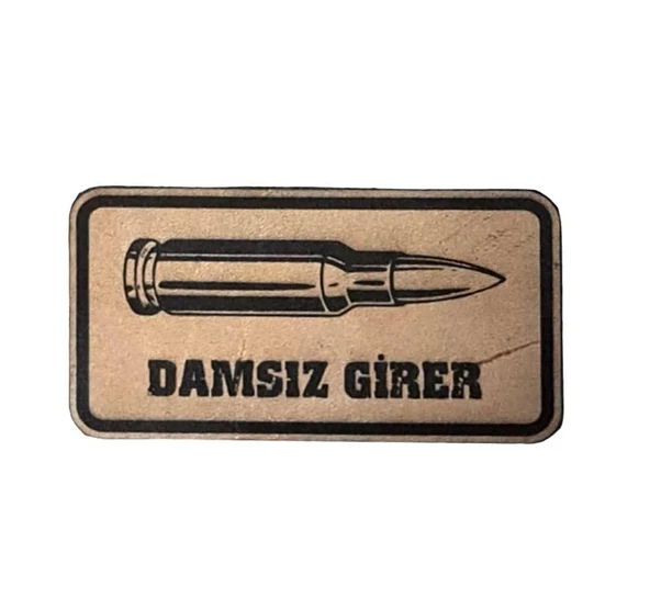 DAMSIZ GİRER - Deri PEÇ - Arma - Askeri Patch ürün görseli 1