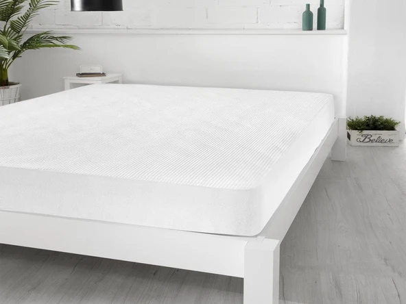 3D Kapitoneli Sıvı Geçirmez 180X200cm Fitted Çift Kişilik Alez ürün görseli 1