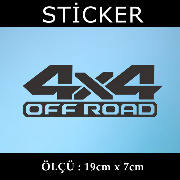 off road -  2 ADET sticker araba cam bagaj uyumlu et,ket kask motosiklet dolap cam uyumlu yapışkan ürün görseli 1