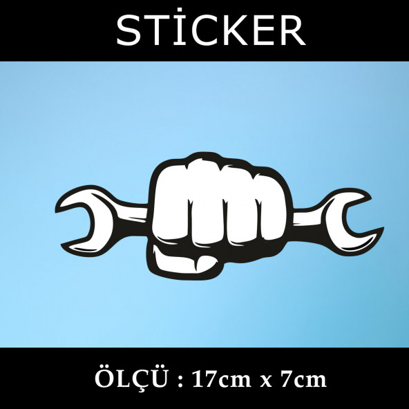tamirci -  2 ADET sticker araba cam bagaj uyumlu et,ket kask motosiklet dolap cam uyumlu yapışkan ürün görseli 1