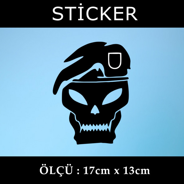 iskelet kuru kafa asker -  2 ADET sticker araba cam bagaj uyumlu et,ket kask motosiklet dolap cam uyumlu yapışkan ürün görseli 1