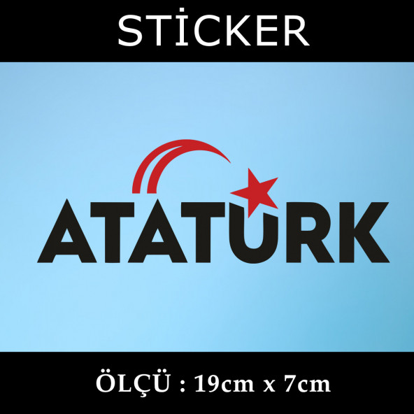 ata ayyıldız bayraklı -  2 ADET sticker araba cam bagaj uyumlu et,ket kask motosiklet dolap cam uyumlu yapışkan ürün görseli 1