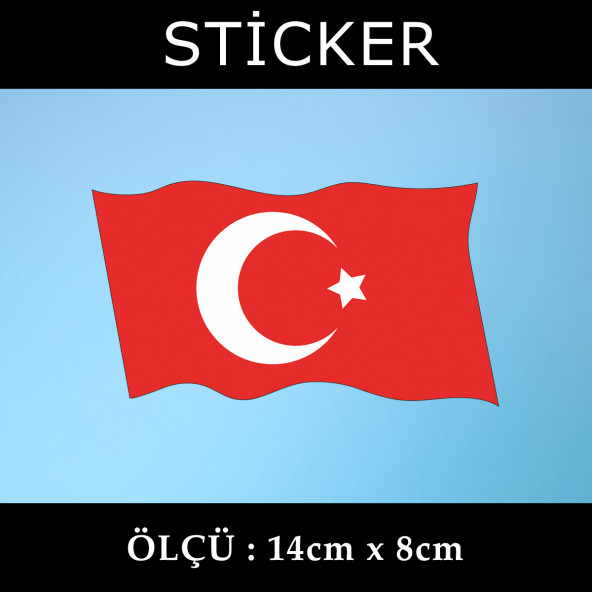 bayrak dalga efectli -  2 ADET sticker araba cam bagaj uyumlu et,ket kask motosiklet dolap cam uyumlu yapışkan ürün görseli 1