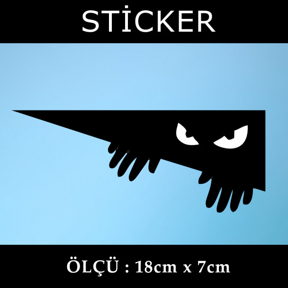 bagaj bakan adam -  2 ADET sticker araba cam bagaj uyumlu et,ket kask motosiklet dolap cam uyumlu yapışkan ürün görseli 1