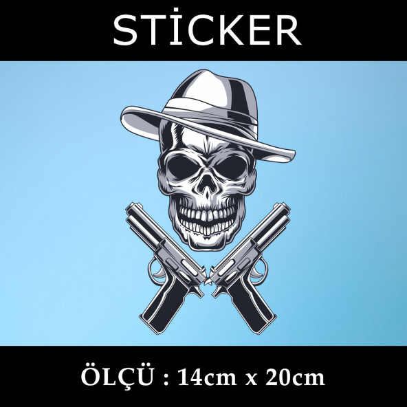 kuru kafa silahşör -  2 ADET sticker araba cam bagaj uyumlu et,ket kask motosiklet dolap cam uyumlu yapışkan ürün görseli 1