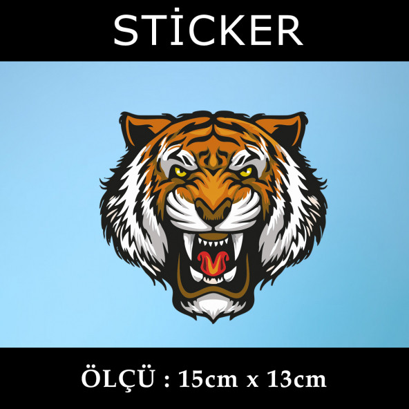 kaplan tiger - 2 ADET  sticker araba cam bagaj uyumlu et,ket kask motosiklet dolap cam uyumlu yapışkan ürün görseli 1