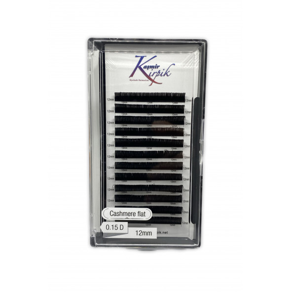 KAŞMİR KİRPİK Klasik D KIVRIM 0.15 MM 12 numara tek boy kirpik ürün görseli 1