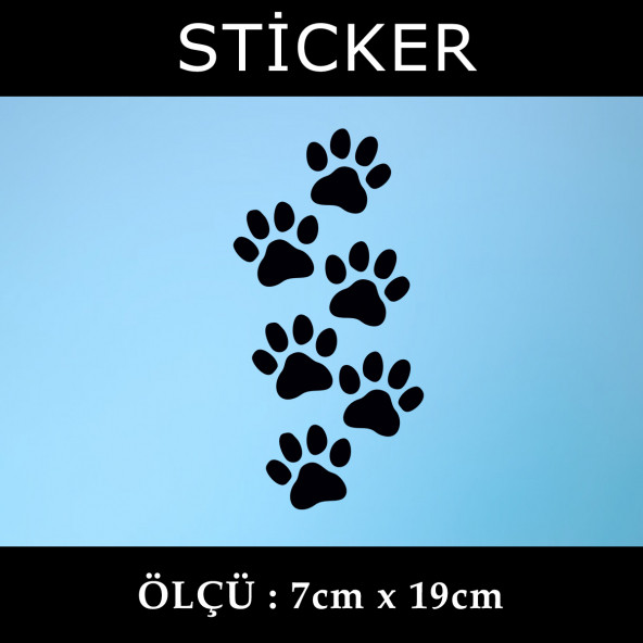kedi pati iz leke -  2 ADET sticker araba cam bagaj uyumlu et,ket kask motosiklet dolap cam uyumlu yapışkan ürün görseli 1
