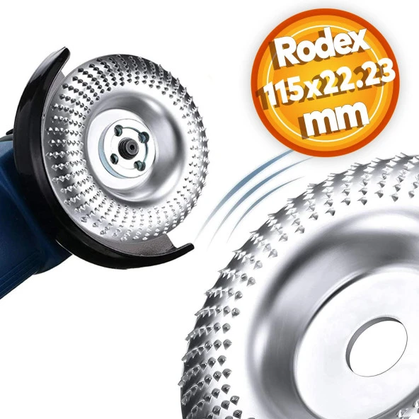 Rodex Ahşap Taşlama Törpüleme Oyma Eğe Diski Ahşap Kesici Kesme 115 mm ürün görseli 1