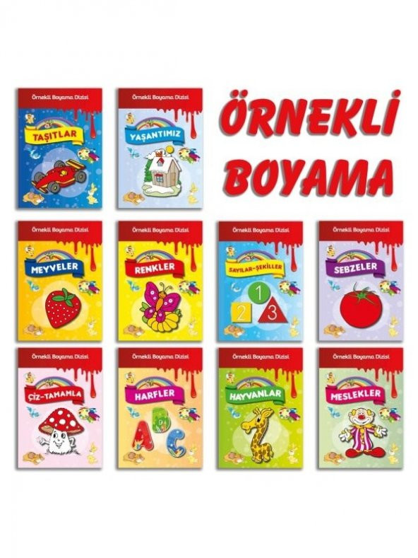 Örnekli Boyama Dizisi 10 Kitap Set ürün görseli 1