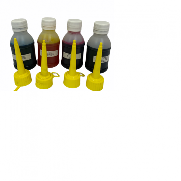 Hp Tanklı Yazıcı Uyumlu 100 ML 4 Lü Takım Gıda Mürekkebi ürün görseli 1